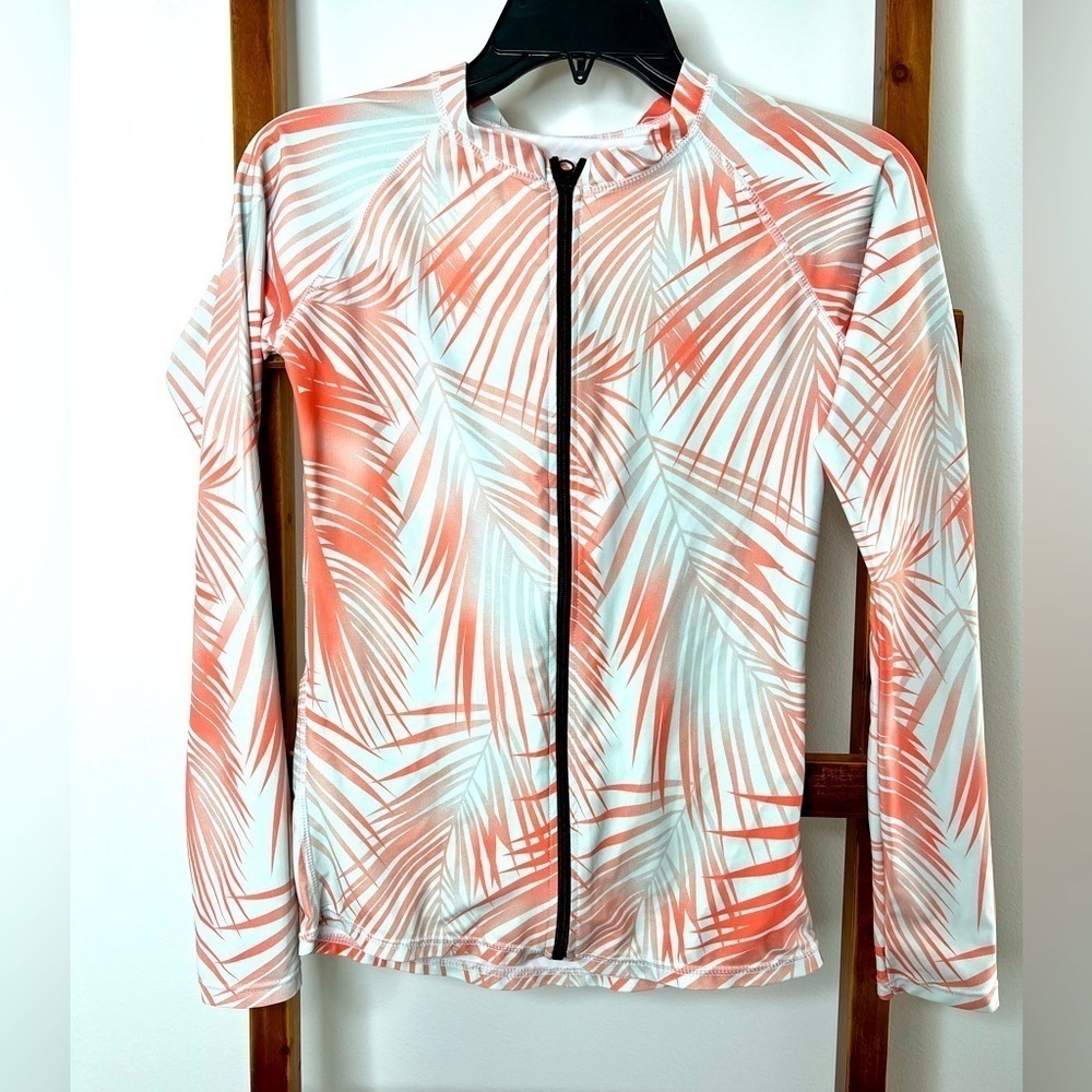 Women’s printed athletic zip up jacket